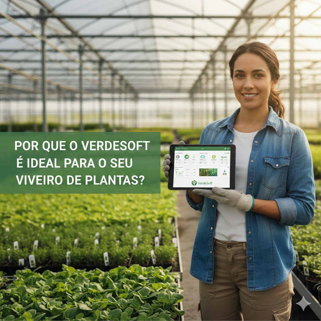 Dashboard do sistema VerdeSoft para viveiros